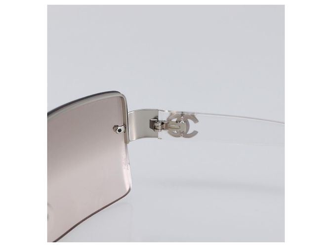Gafas de sol sin montura CHANEL plástico Clear CC Auth BA15664M - vista 8