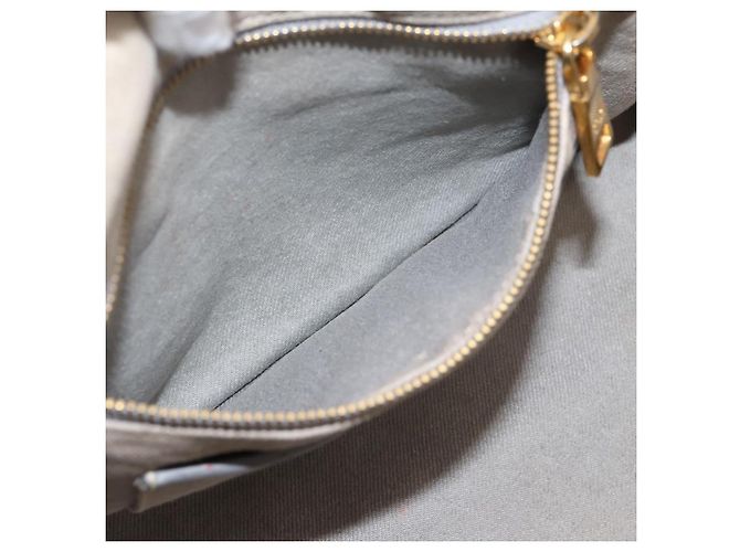 PRADA Canapa MM Hand Bag Canvas Gray Gold Auth 203427 Brown Golden - view 21