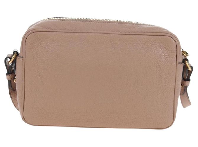 Bolsa de Ombro Miu Miu em Couro 2way Rosa Ouro Auth 202204M Dourado - vista 2