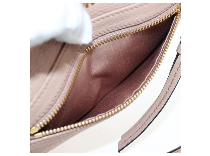 Bolsa de Ombro Miu Miu em Couro 2way Rosa Ouro Auth 202204M Dourado - vista 21