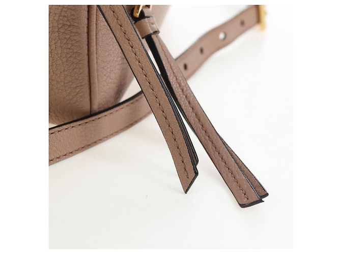 Bolsa de Ombro Miu Miu em Couro 2way Rosa Ouro Auth 202204M Dourado - vista 23