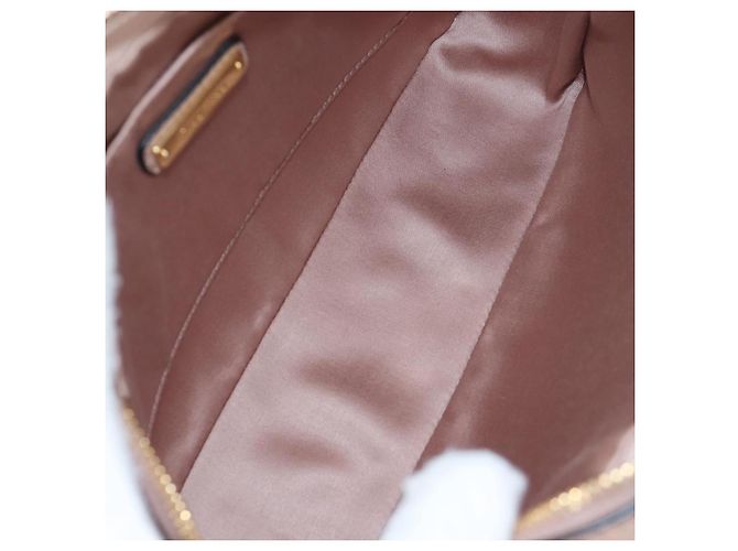 Bolsa de Ombro Miu Miu em Couro 2way Rosa Ouro Auth 202204M Dourado - vista 9