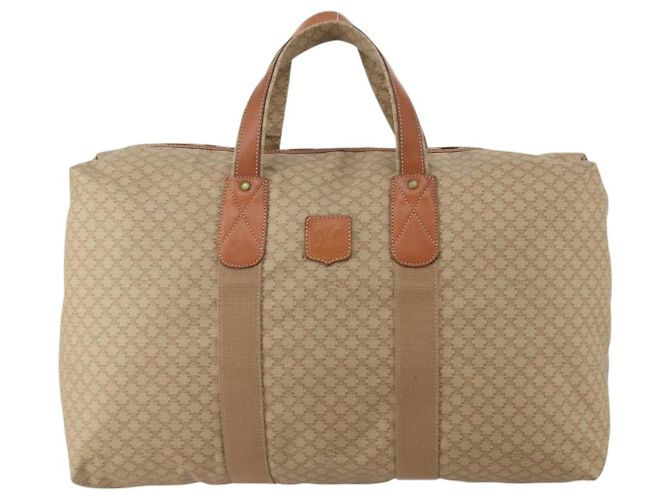 Céline Borsa Boston CELINE Macadam PVC Pelle Beige Tono Oro Auth 202118 - vista 13