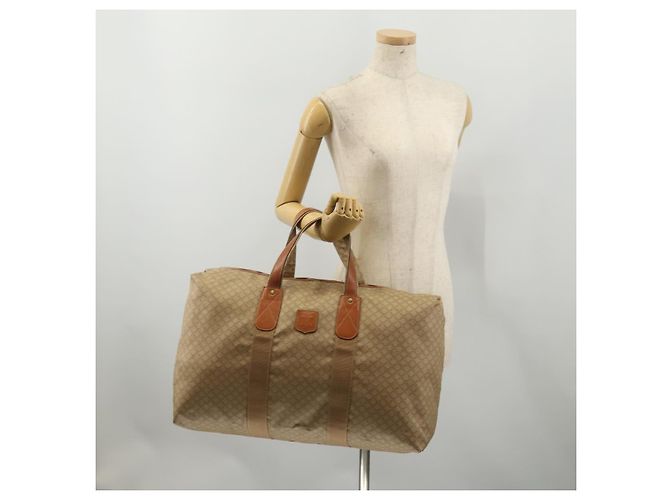 Céline Borsa Boston CELINE Macadam PVC Pelle Beige Tono Oro Auth 202118 - vista 22