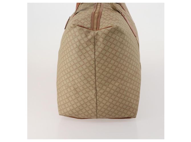 Céline Borsa Boston CELINE Macadam PVC Pelle Beige Tono Oro Auth 202118 - vista 3