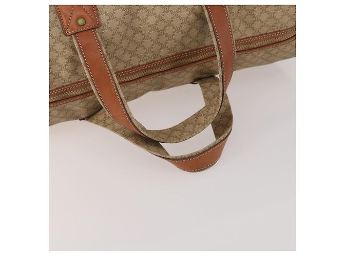 Céline Borsa Boston CELINE Macadam PVC Pelle Beige Tono Oro Auth 202118 - vista 7