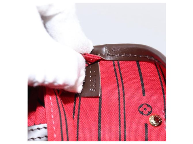 Borsa Tote LOUIS VUITTON Damier Ebene Neverfull MM N51105 LV Auth 203272SAV - vista 11