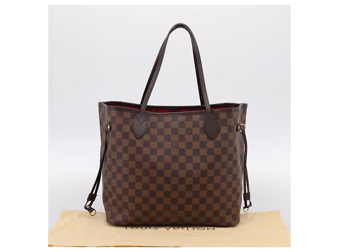 Borsa Tote LOUIS VUITTON Damier Ebene Neverfull MM N51105 LV Auth 203272SAV - vista 12