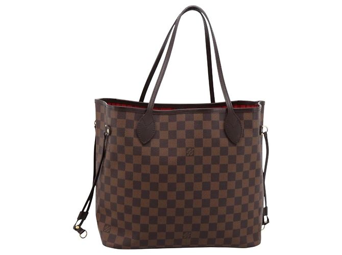 Borsa Tote LOUIS VUITTON Damier Ebene Neverfull MM N51105 LV Auth 203272SAV - vista 13