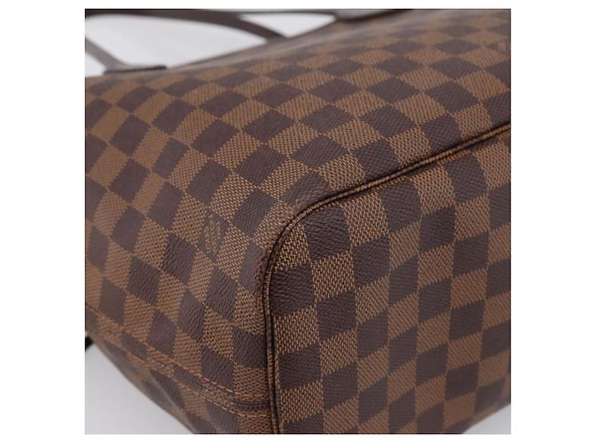 Borsa Tote LOUIS VUITTON Damier Ebene Neverfull MM N51105 LV Auth 203272SAV - vista 16