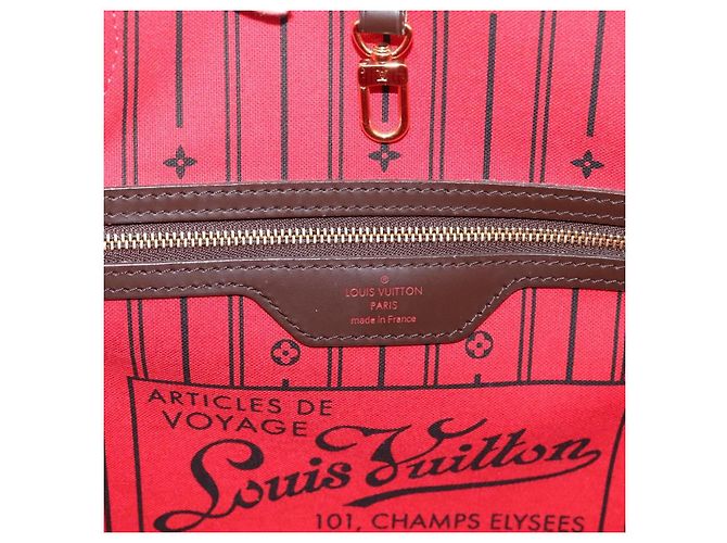 Borsa Tote LOUIS VUITTON Damier Ebene Neverfull MM N51105 LV Auth 203272SAV - vista 17