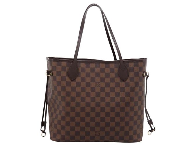 Borsa Tote LOUIS VUITTON Damier Ebene Neverfull MM N51105 LV Auth 203272SAV - vista 2