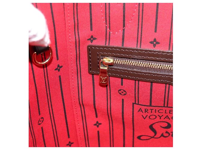 Borsa Tote LOUIS VUITTON Damier Ebene Neverfull MM N51105 LV Auth 203272SAV - vista 20