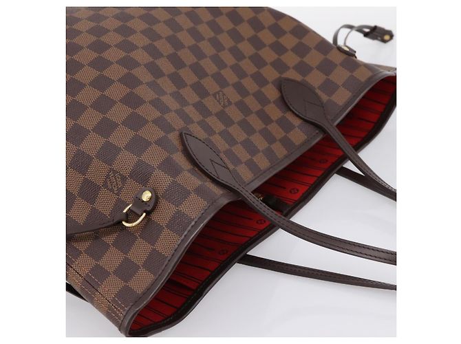 Borsa Tote LOUIS VUITTON Damier Ebene Neverfull MM N51105 LV Auth 203272SAV - vista 6