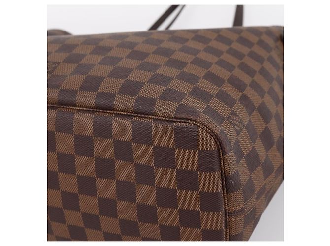 Borsa Tote LOUIS VUITTON Damier Ebene Neverfull MM N51105 LV Auth 203272SAV - vista 9