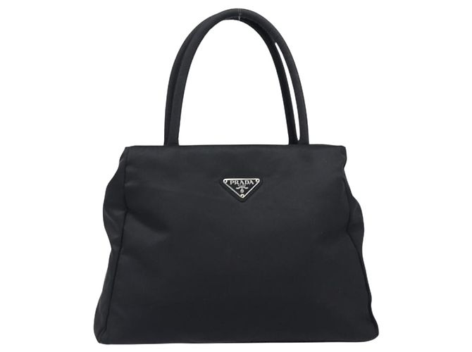 Bolsa de mão PRADA Nylon Black Auth 201421 Preto - vista 13