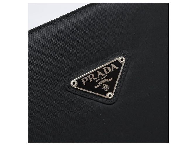 Bolsa de mão PRADA Nylon Black Auth 201421 Preto - vista 18