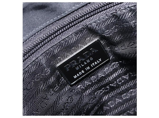 Bolsa de mão PRADA Nylon Black Auth 201421 Preto - vista 19