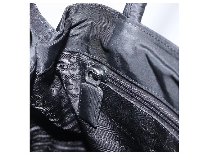 Bolsa de mão PRADA Nylon Black Auth 201421 Preto - vista 22