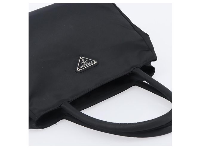Bolsa de mão PRADA Nylon Black Auth 201421 Preto - vista 6