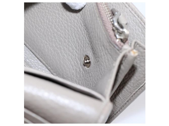 Portafoglio lungo PRADA in pelle Beige Silver Auth 203336A Argento - vista 10