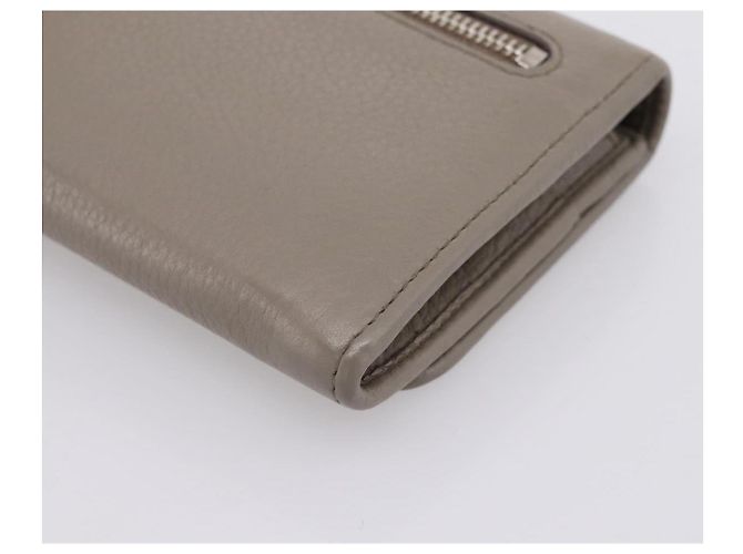 Portafoglio lungo PRADA in pelle Beige Silver Auth 203336A Argento - vista 15
