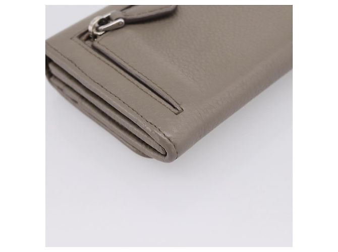 Portafoglio lungo PRADA in pelle Beige Silver Auth 203336A Argento - vista 16