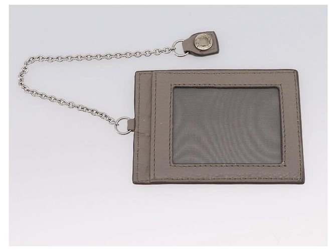 Portafoglio lungo PRADA in pelle Beige Silver Auth 203336A Argento - vista 25