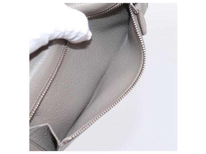 Portafoglio lungo PRADA in pelle Beige Silver Auth 203336A Argento - vista 27