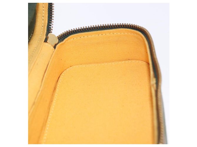 LOEWE Schmuckbeutel Suede Green Gold Auth 203034A Golden Grün - Ansicht 18