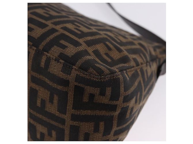 FENDI Zucca Canvas Mamma Baguette Schultertasche Braun Schwarz Auth 200470V - Ansicht 17