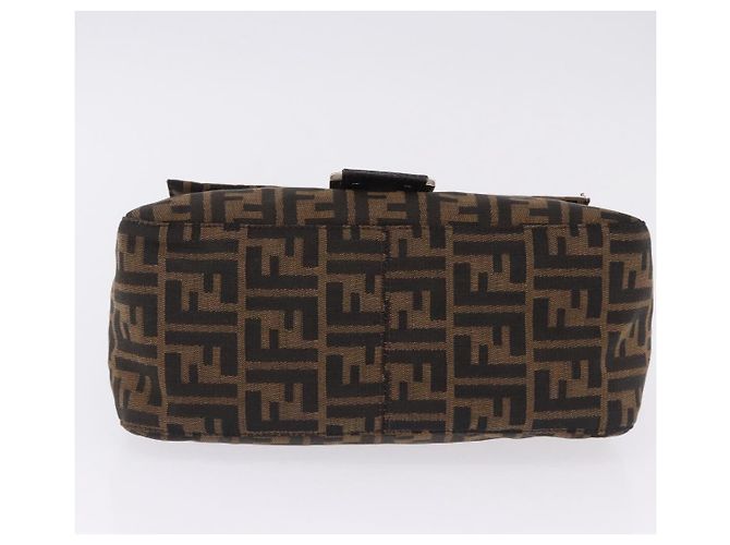 FENDI Zucca Canvas Mamma Baguette Schultertasche Braun Schwarz Auth 200470V - Ansicht 5