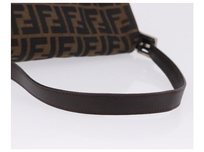 FENDI Zucca Canvas Mamma Baguette Schultertasche Braun Schwarz Auth 200470V - Ansicht 7