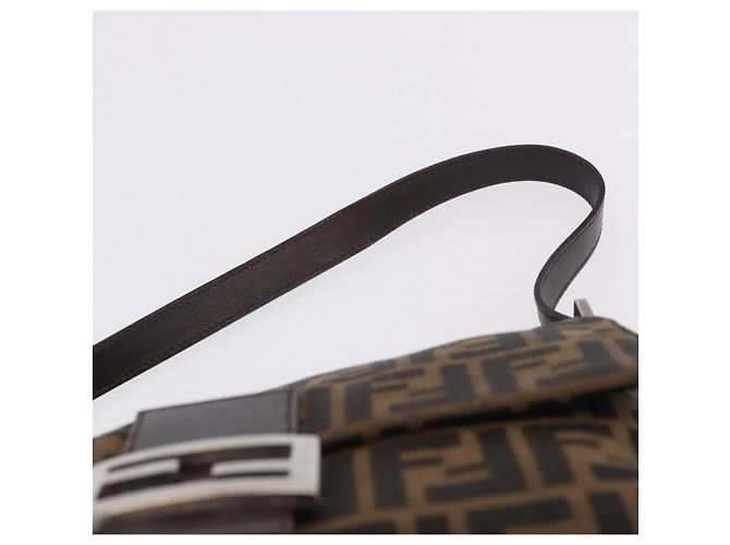 FENDI Zucca Canvas Mamma Baguette Schultertasche Braun Schwarz Auth 200470V - Ansicht 8