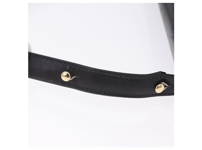 Salvatore Ferragamo Gancini Schultertasche aus Leder Schwarz Gold Auth 202991A Golden - Ansicht 9