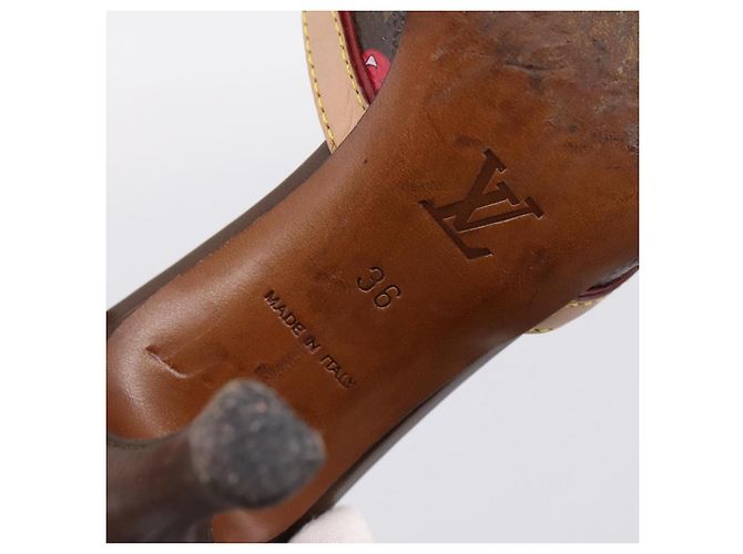 LOUIS VUITTON Monogram Cherry Mule Sandals 36 Marron LV Auth 202717 Braun Monogramm - Ansicht 10