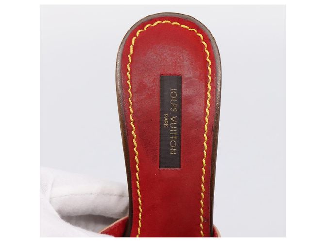 LOUIS VUITTON Monogram Cherry Mule Sandals 36 Marron LV Auth 202717 Braun Monogramm - Ansicht 12