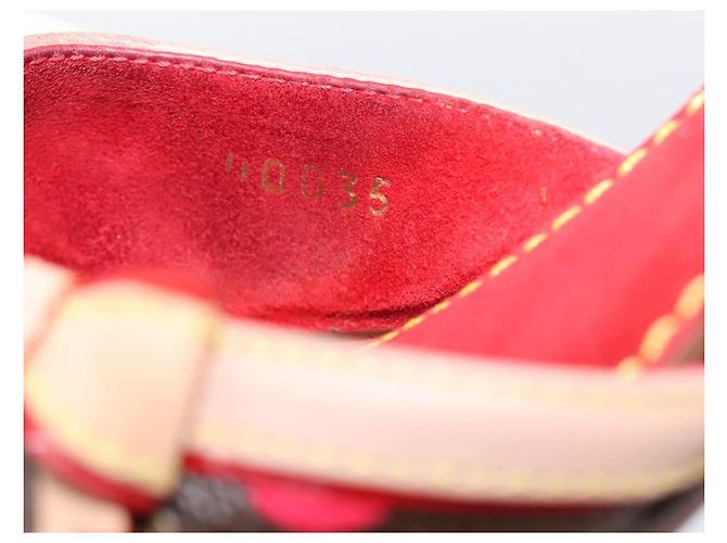 LOUIS VUITTON Monogram Cherry Mule Sandals 36 Marron LV Auth 202717 Braun Monogramm - Ansicht 13
