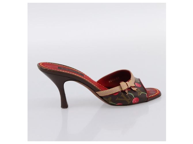 LOUIS VUITTON Monogram Cherry Mule Sandals 36 Marron LV Auth 202717 Braun Monogramm - Ansicht 15