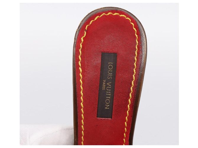 LOUIS VUITTON Monogram Cherry Mule Sandals 36 Marron LV Auth 202717 Braun Monogramm - Ansicht 22