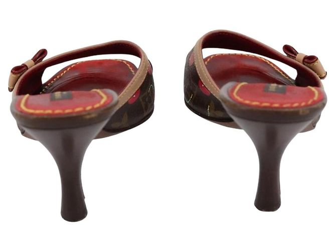 LOUIS VUITTON Monogram Cherry Mule Sandals 36 Marron LV Auth 202717 Braun Monogramm - Ansicht 3