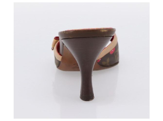 LOUIS VUITTON Monogram Cherry Mule Sandals 36 Marron LV Auth 202717 Braun Monogramm - Ansicht 7