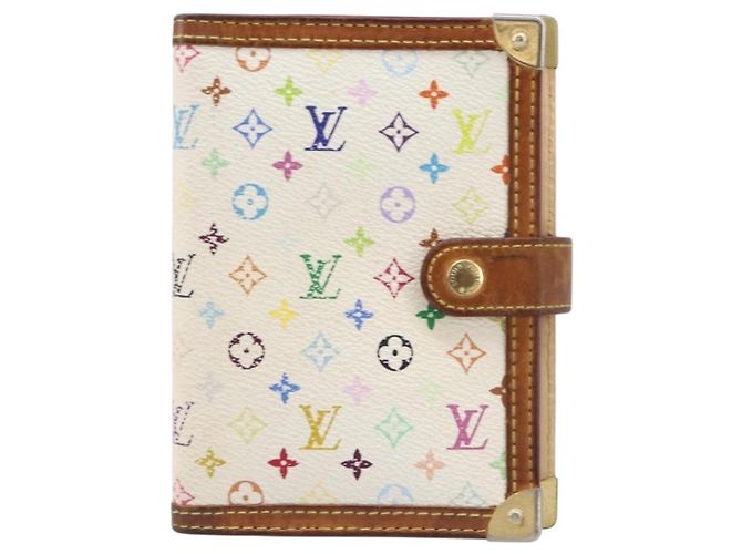 LOUIS VUITTON Monogram Multicolor Agenda PM White R21074 LV Auth BA15692 Bianco - vista 13