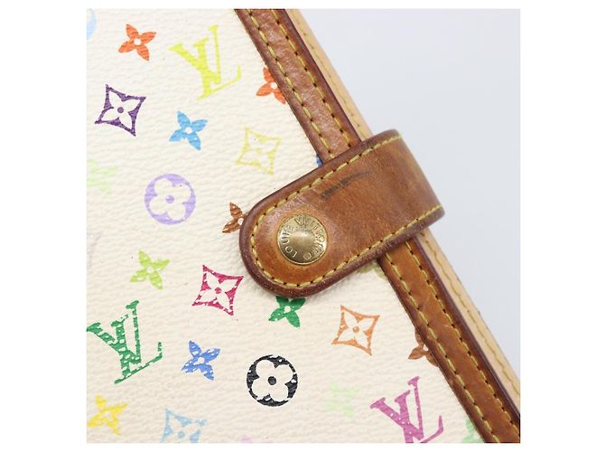 LOUIS VUITTON Monogram Multicolor Agenda PM White R21074 LV Auth BA15692 Bianco - vista 17