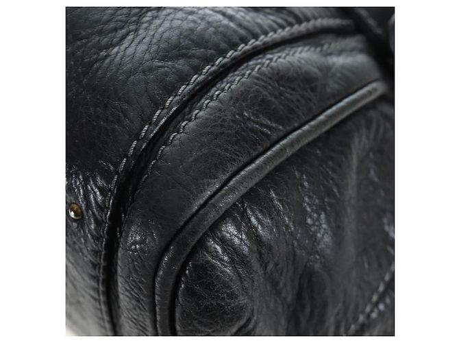 Chloé Borsa a mano Chloe Paddington in pelle nera oro argento Auth 200455V Nero D'oro - vista 17