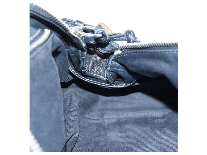 Chloé Borsa a mano Chloe Paddington in pelle nera oro argento Auth 200455V Nero D'oro - vista 22
