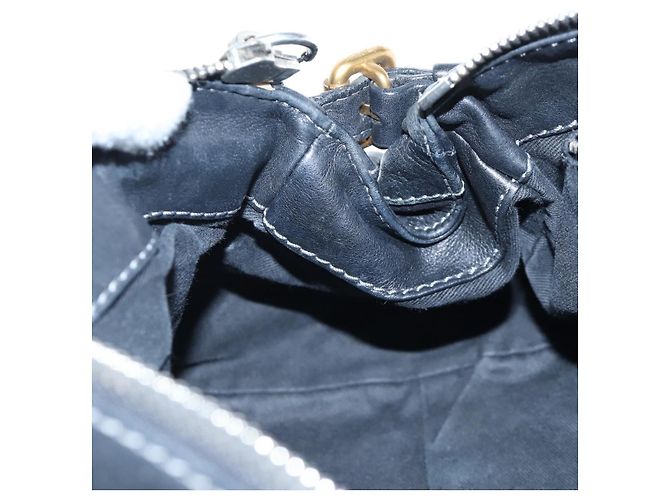 Chloé Borsa a mano Chloe Paddington in pelle nera oro argento Auth 200455V Nero D'oro - vista 23