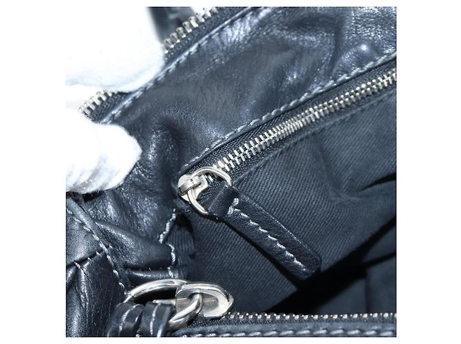 Chloé Borsa a mano Chloe Paddington in pelle nera oro argento Auth 200455V Nero D'oro - vista 24