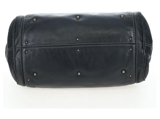 Chloé Borsa a mano Chloe Paddington in pelle nera oro argento Auth 200455V Nero D'oro - vista 5