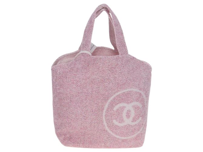 CHANEL Set Borsa Spiaggia e Asciugamano Big Coco Pile Pink CC Auth 200851SAM Rosa - vista 13